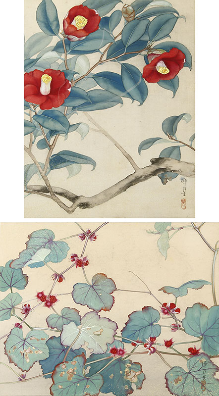 Flowers (1978, 30 original paintings, a pair of screens)