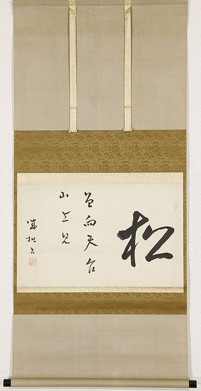 「松 曽向天台山上見」
