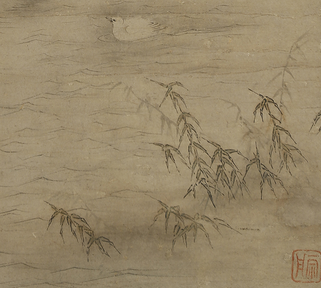 水辺双鳥図