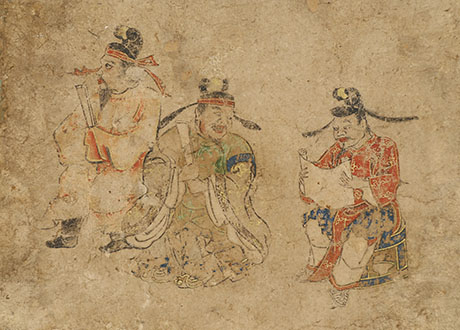 閻魔王　絵巻断簡図